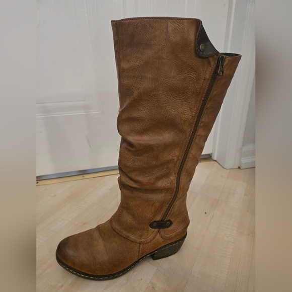 Rieker Size 41 or 9.5 Brown Tan Knee-High Boots Winter Fall - Picture 5 of 10